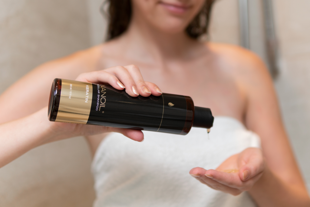 micelární šampon s keratinem Nanoil